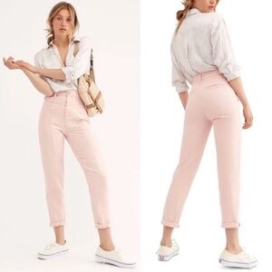 Free People City Of Lights High Rise Blend Pants in Pink
